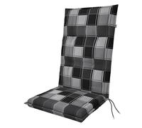 Doppler / Respaldo alto Living TOP/silla de jardín/respaldo alto/gris cuadrado/aprox. 119 x 48 x 7 cm