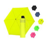 Doppler Safety Reflect Paraguas reflectante en colores neón I Paraguas con borde reflectante y abridor de mano I Mini paraguas con bolsa a juego I Paraguas de bolsillo ligero para viajar
