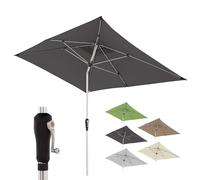 Doppler Sombrilla Cuadrada 190x290 cm Antracita, de jardín abatible, con manivela y protección UV 80+, Estructura de Aluminio, Tela Repelente al Agua