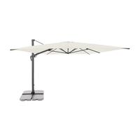 Doppler sombrilla lateral Jack 300x400 cm, Natural, manivela, UV 50+ | Sombrilla rectangular de jardín, aluminio, inclinable, oscilante ambos lados y 360° giratoria, base en cruz incluida