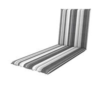 doppler Tumbona Living / Cojín para tumbona de jardín / Tumbona con ruedas / aprox. 195 x 60 x 6 cm / Rayas Gris