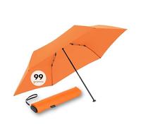 Doppler Zero,99 Flat paraguas plegable manual ultraligero 99 g de bolsillo | Solo 99 g - paraguas plano, antiviento, compacto, para el bolsillo, el bolso y el equipaje de viaje, Naranja