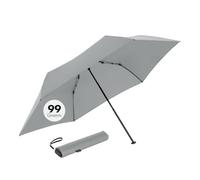 Doppler Zero,99 Flat paraguas plegable manual ultraligero 99 g de bolsillo | Solo 99 g - paraguas plano, antiviento, compacto, para el bolsillo, el bolso y el equipaje de viaje, Gris