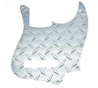 Dopro 10 agujeros de metal de estilo moderno con placa de diamante J Golpeador de bajo anodizado JB Golpeador para American Fender Jazz J Bass Plata