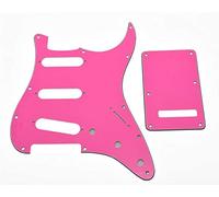 Dopro 11 Agujeros Strat SSS Pickguard ST Placa trasera Trem Cubierta para USA/Mexicano FD Strat Pink 3 Capas