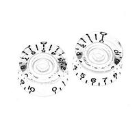 Dopro 2 pomos de marcación rápida para guitarra LP de Estados Unidos (imperial), 24 ranuras finas, perillas de control para ollas Les Paul/CTS, transparentes