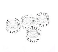 Dopro 4 pomos de marcación rápida para guitarra LP de Estados Unidos (imperial), 24 ranuras finas, perillas de control para ollas USA Les Paul/CTS transparentes