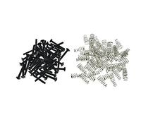 Dopro 50 tornillos de montaje de rosca métrica, 3 x 21,5 mm, para montaje en bobina, compatible con ST Strat Tele Telecaster, color negro