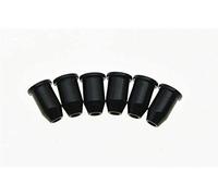 Dopro 6 cuerdas de guitarra negra a través de la virola del cuerpo de 6,35 mm para Telecaster