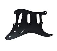 Dopro 8 agujeros aluminio anodizado estilo vintage ST Strat SSS guitarra golpeador placa de rasguño para American FD Strat negro