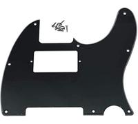 Dopro 8 agujeros Tele Guitarra Humbucker Guard para Estados Unidos/Mexicano FD Telecaster Negro 3 capas (BWB)