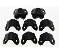 Dopro 8 amplificadores de plástico negro con dos agujeros para guitarra, esquinas de gabinete, bocinas