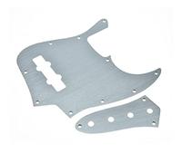 Dopro Aluminio anodizado 10 agujeros 4 cuerdas Jazz J Bass Golpeador Metal JB Placa de control y tornillos para defensa americana/mexicana Jazz Bass Plata