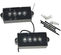 Dopro Black Alnico 5 Pastillas de bajo de precisión de sonido vintage para guitarra de bajo de 4 cuerdas P