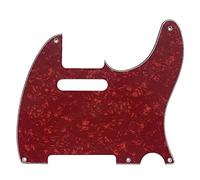 Dopro - Carcasa de 5 agujeros para guitarra Telecaster vintage, antiarañazos, rojo perla, para Fender de EE. UU./México