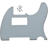 Dopro - Carcasa de 8 agujeros para guitarra Telecaster de EE. UU./México, humbucker, color blanco, de 3 capas (WBW)