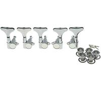 Dopro Chrome 2+3 sintonizadores de bajo sellado 2L3R teclas de afinación clavijas 5 cuerdas Bass Guitar Machine Heads