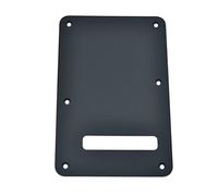 Dopro Cubierta de placa trasera de aluminio mate de 11 agujeros, cubierta de metal anodizado, cubierta de cavidad de trémolo para Estados Unidos/México ST/Stratocaster negro mate