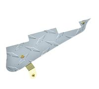 Dopro Diamond Plate LP Electric Guitar Pickguard Aluminum Anodized Scratch Plate with Gold Bracket and Mounting Screws for Epiphone Les Paul Silver