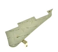 Dopro Diamond Plate LP - Golpeador de guitarra eléctrica de metal de aluminio con soporte de acero dorado y tornillos de montaje para USA Les Paul Gold