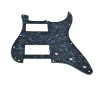 Dopro Golpeador de 11 agujeros estilo ST Dual Humbucker HH para guitarras American Strat con doble pastilla humbucking, agujero cuadrado de esquina abulón perla