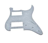 Dopro Golpeador de 11 agujeros estilo ST Dual Humbucker HH para guitarras American Strat con doble pastilla humbucking, agujero de esquina cuadrado, perla blanca