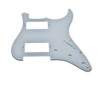 Dopro Golpeador de 11 agujeros estilo ST Dual Humbucker HH para guitarras American Strat con doble pastilla humbucking, agujero de esquina cuadrado, color blanco, 3 capas
