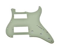 Dopro Golpeador de 11 agujeros estilo ST Dual Humbucker HH para guitarras American Strat con doble pastilla humbucking, agujero cuadrado de esquina verde menta