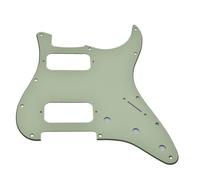 Dopro Golpeador de 11 agujeros estilo ST Dual Humbucker HH para guitarras American Strat con pastillas humbucking duales, agujero de esquina redondo, color verde menta