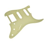 Dopro Golpeador de aluminio mate de 11 agujeros estilo HSS de metal anodizado ST Pick Guard para Estados Unidos/México ST/Strat dorado mate