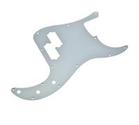 Dopro Golpeador de aluminio mate de 13 agujeros de precisión P Bass Pickguard Metal anodizado P Bass Pick Guard para Estados Unidos/México Precision P Bass plateado mate