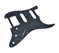 Dopro Golpeador de aluminio mate Strat HSS estilo golpeador de metal anodizado ST Pick Guard para Estados Unidos/México ST/Strat negro mate
