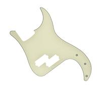 Dopro Golpeador de bajo de precisión de 13 agujeros PB P Bass Scratch Plate compatible con bajos de precisión FD de Estados Unidos/México, blanco envejecido de 3 capas
