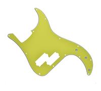 Dopro Golpeador de bajo de precisión de 13 agujeros PB P, placa de rasguño para bajos Fender precisión, amarillo de 3 capas, para bajos Fender precisión USA/Mexicano