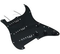 Dopro Golpeador de guitarra cargado con pastillas Wilkinson precableado ST golpeador para Estados Unidos/México FD Strat Stratocaster negro, 3 capas