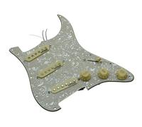 Dopro Golpeador de guitarra cargado con pastillas Wilkinson precableado ST golpeador para Estados Unidos/México FD Strat Stratocaster perla envejecida