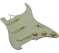 Dopro Golpeador de guitarra cargado con pastillas Wilkinson precableado ST para Estados Unidos/México FD Strat Stratocaster blanco envejecido