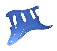 Dopro Golpeador de guitarra con 11 agujeros de aluminio anodizado estilo moderno Strat SSS para guitarra de color azul