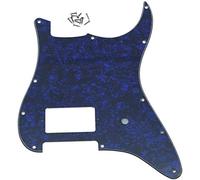 Dopro Golpeador de guitarra de 11 agujeros ST Strat One Humbucker Golpeador de guitarra para Fender Delonge Blue Pearl