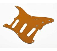 Dopro Golpeador de guitarra de 8 agujeros, estilo vintage, Strat SSS ST Scratch Plate se adapta a Estados Unidos/Mexicano Fender Strat Naranja 3 capas