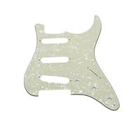 Dopro Golpeador de guitarra de 8 agujeros vintage Strat SSS ST Scratch Plate se adapta a Estados Unidos/Mexican Fender Strat Aged Pearl