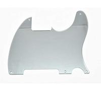 Dopro Golpeador de guitarra en blanco de 5 agujeros para guitarra Fender Telecaster Esquire espejo plateado