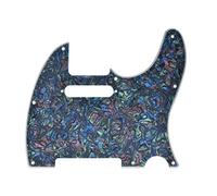 Dopro Golpeador de guitarra estilo tele de 8 agujeros con agujeros de montaje para pastilla Tele/Telecaster Abalone Pearl