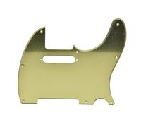 Dopro Golpeador de guitarra estilo Tele TL de 8 agujeros con agujeros de tornillo de montaje para Tele/Telecaster espejo dorado