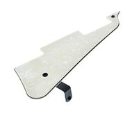 Dopro Golpeador de guitarra LP y soporte de acero inoxidable LP con tornillos de montaje de acero negro para USA Les Paul Aged Pearl