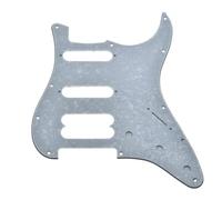 Dopro Golpeador de guitarra ST/Strat HSS de 11 agujeros para pastilla Humbucking sin agujeros para American Ultra Series Strats White Pearl
