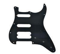 Dopro Golpeador de guitarra ST/Strat HSS de 11 agujeros para pastilla Humbucking sin agujeros para tornillos para American Ultra Series Strats negro mate