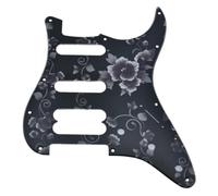 Dopro Golpeador de guitarra ST/Strat HSS de 11 agujeros, pastilla Humbucking sin agujeros para tornillos para American Ultra Series Strats Flower Pattern