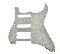 Dopro Golpeador de guitarra ST/Strat HSS de 11 agujeros, sin agujeros para tornillos para American Ultra Series Strats Aged Pearl