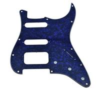 Dopro Golpeador de guitarra Strat HSS de 11 agujeros con 3 tornillos Humbucking para American FD Stratocaster Blue Pearl